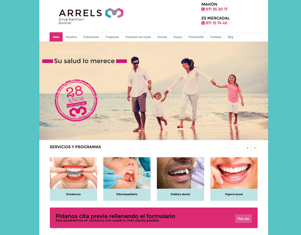 webs para clínicas dentales